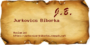 Jurkovics Bíborka névjegykártya